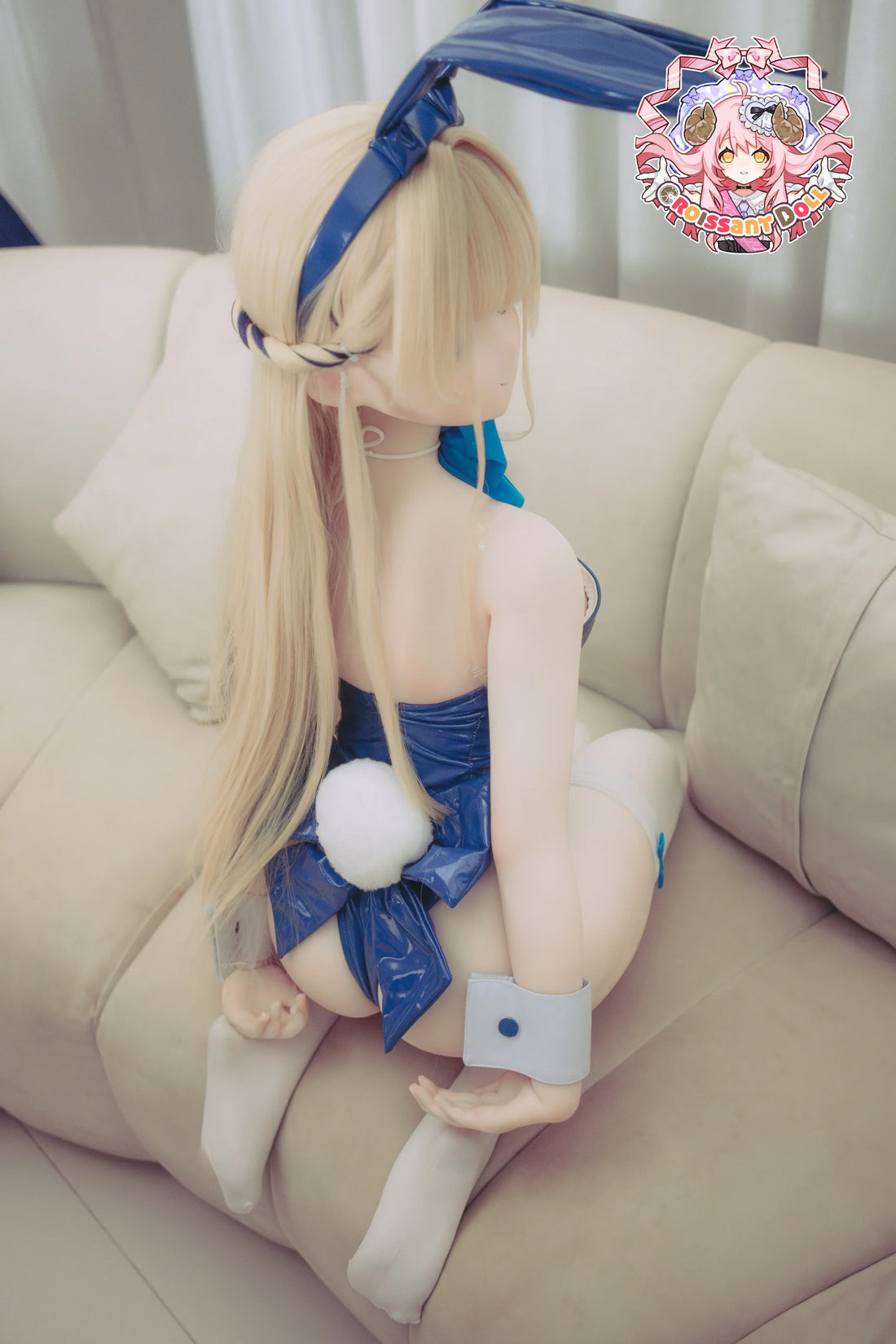 Croissant Doll 155cm, Hand-painted Makeup, Vinyl Head, Bunny Costume
