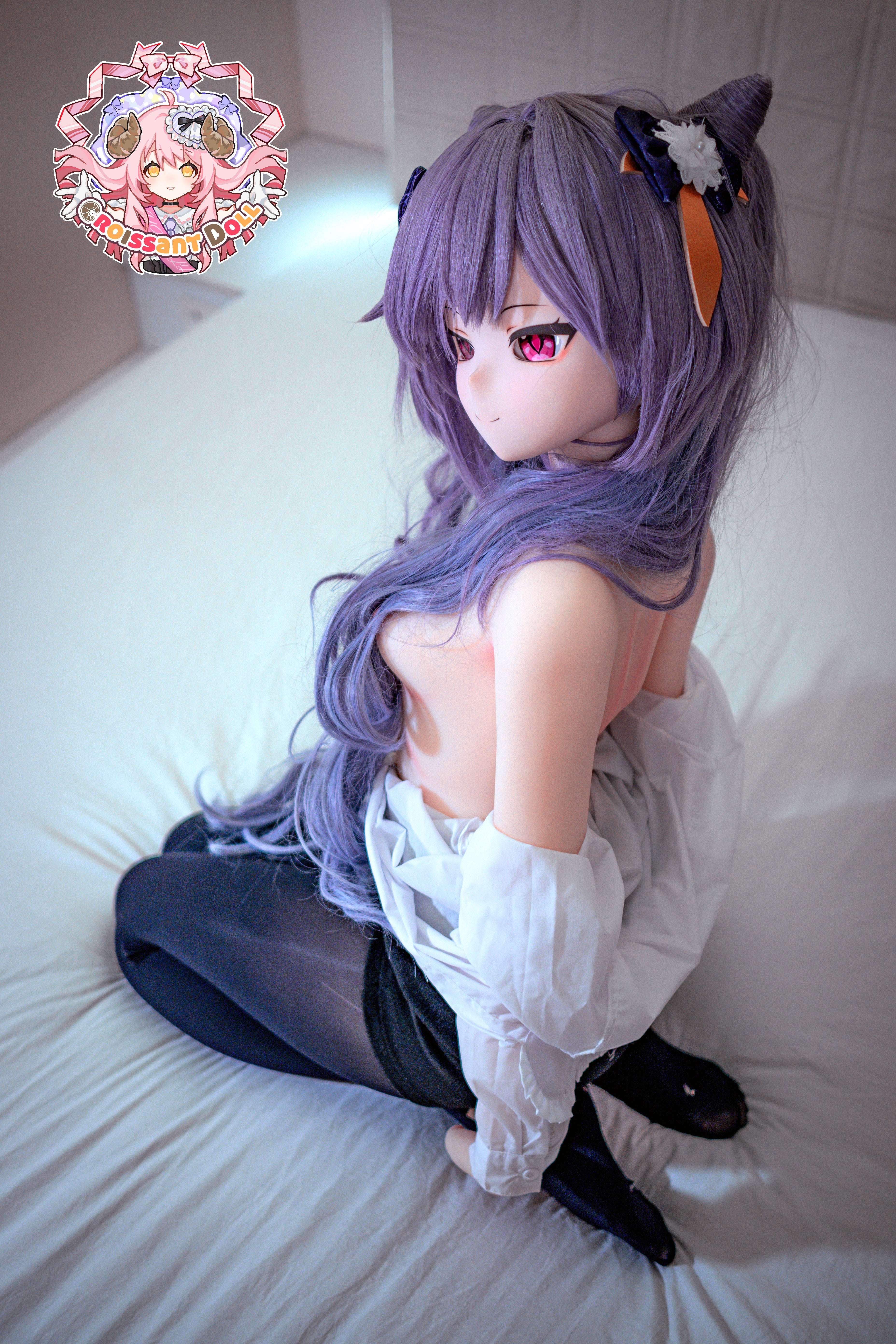 Croissant Doll #B04, 155cm Love Doll – Vinyl Head, Hand-Painted Makeup, White Skin, Cosplay Style, Alluring