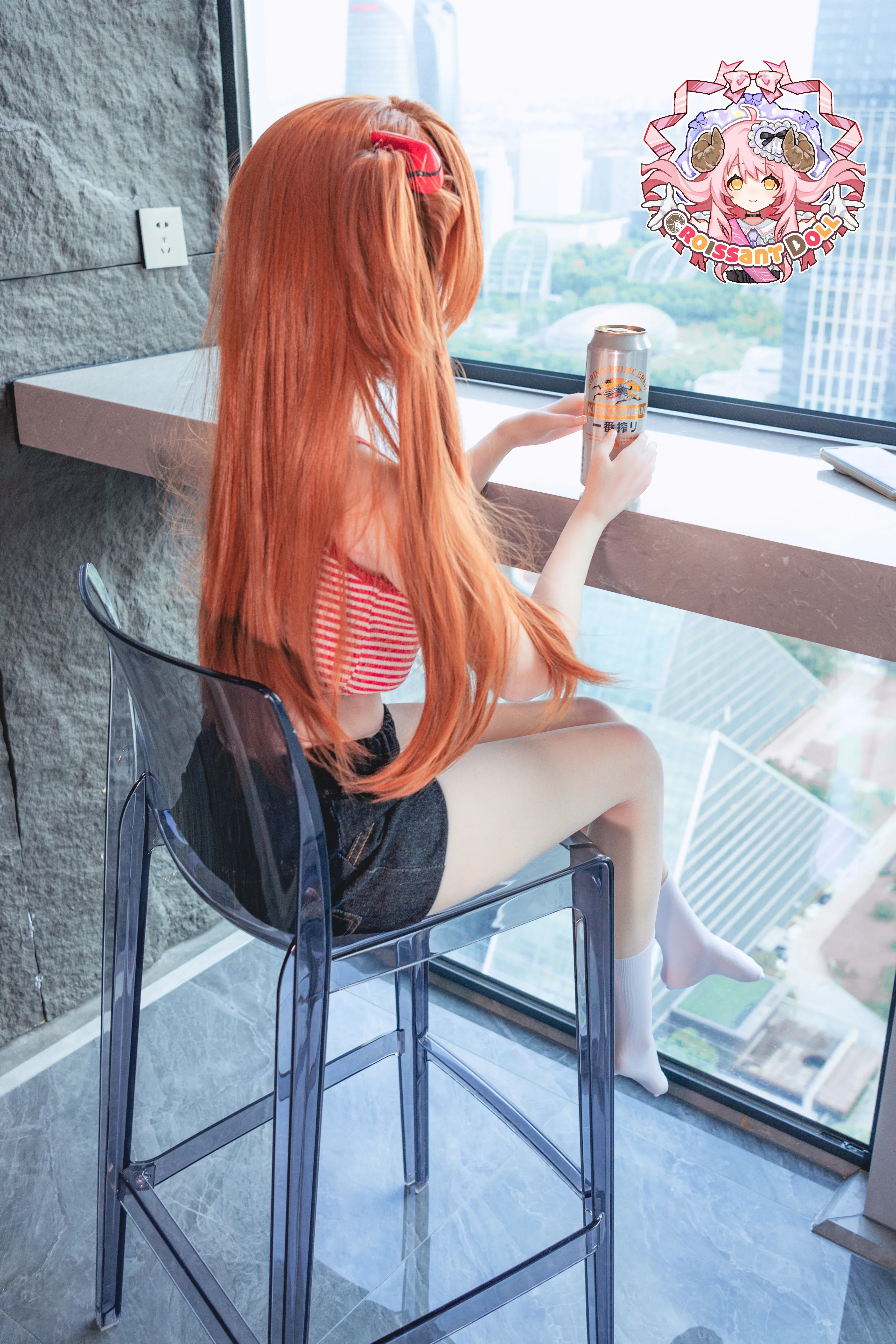 Croissant Doll 155cm AA Cup, #B04 Asuka Head, Hand-painted Makeup, Soft Vinyl Head, 2D Character Anime Sexy Doll