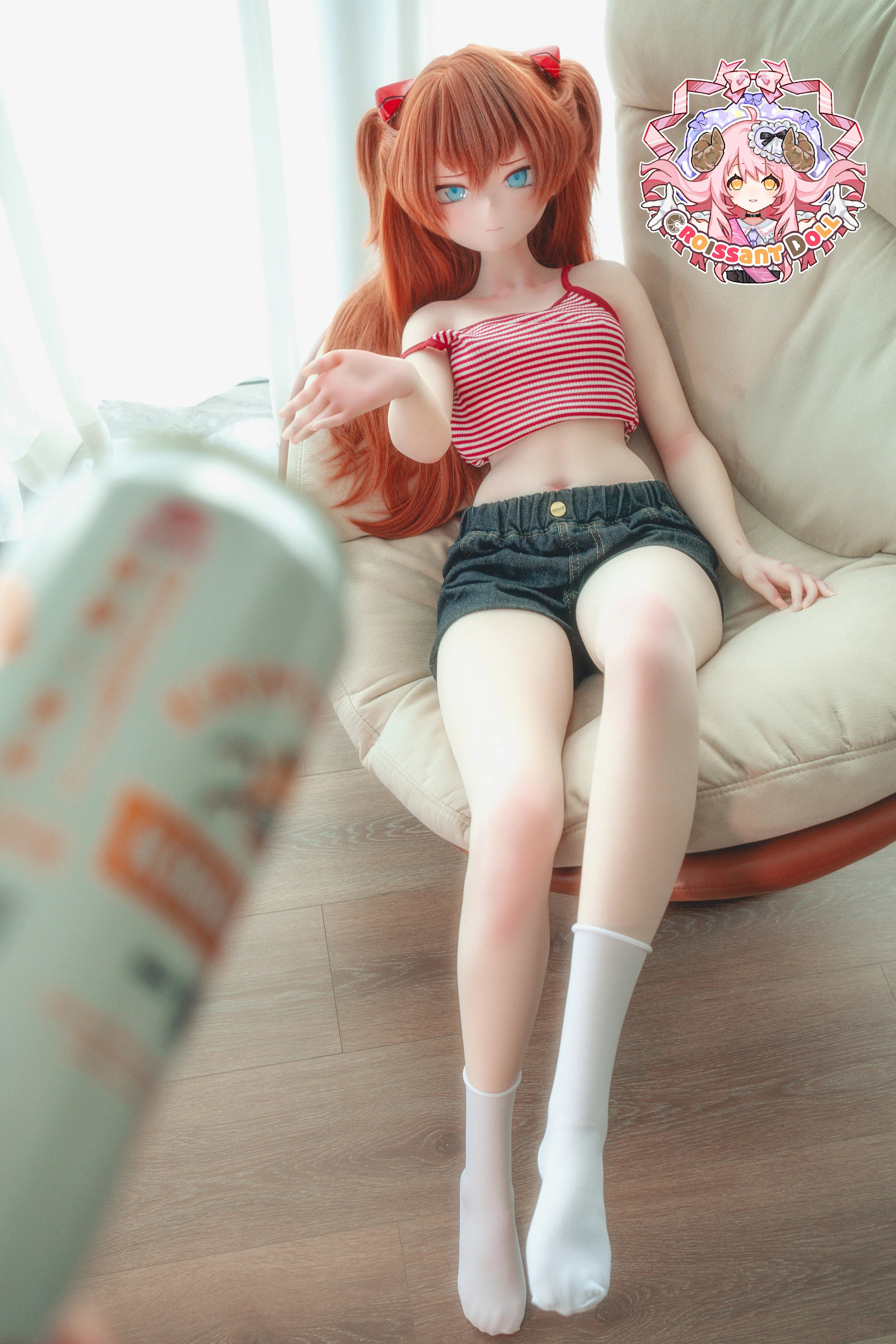Croissant Doll 155cm AA Cup, #B04 Asuka Head, Hand-painted Makeup, Soft Vinyl Head, 2D Character Anime Sexy Doll