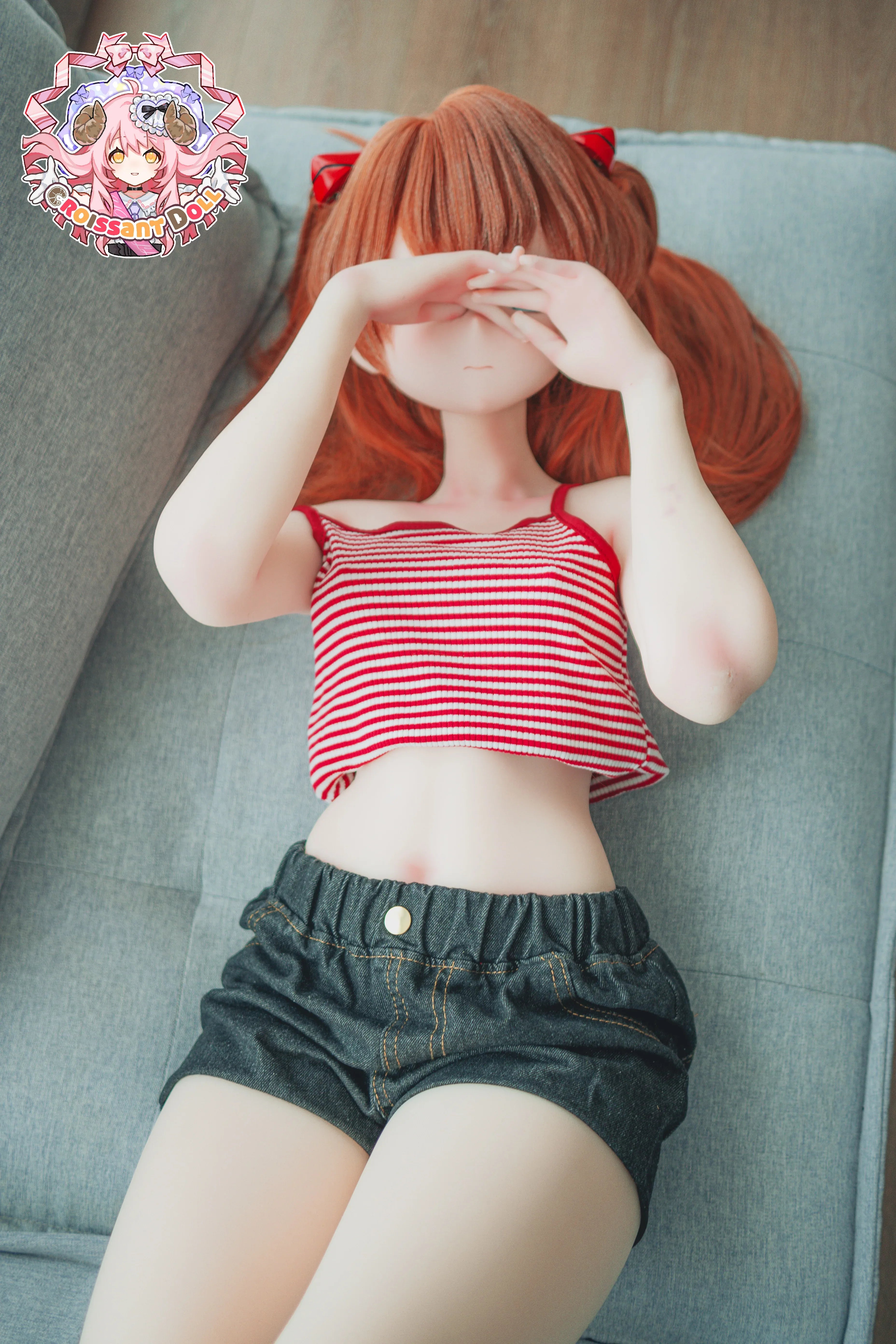Croissant Doll 155cm AA Cup, #B04 Asuka Head, Hand-painted Makeup, Soft Vinyl Head, 2D Character Anime Sexy Doll