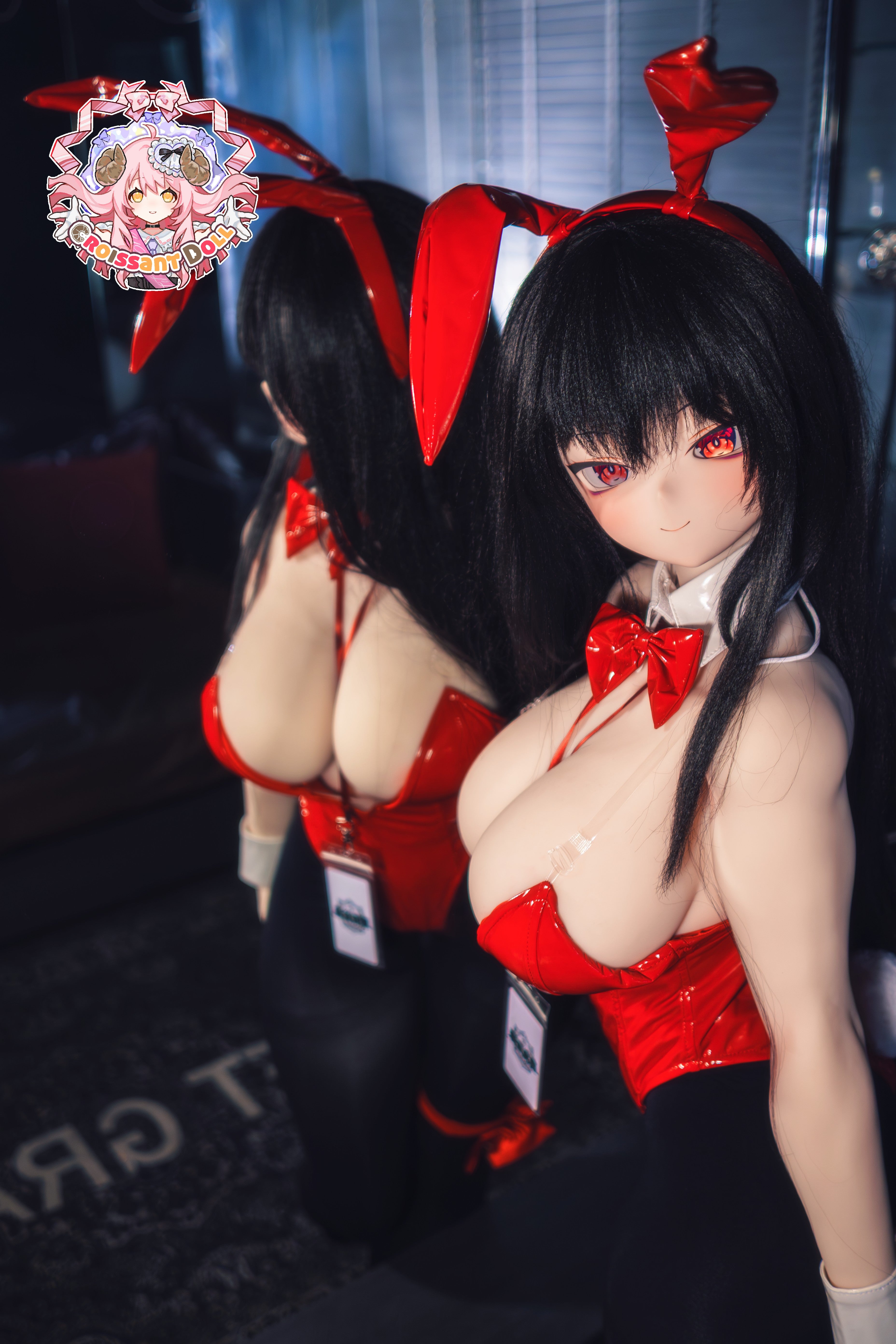 Croissant Doll #B04 168cm Anime Sex Doll, Hand-Painted Makeup, Vinyl Head, Fair Skin, Big Breasts, Bunny Girl Style