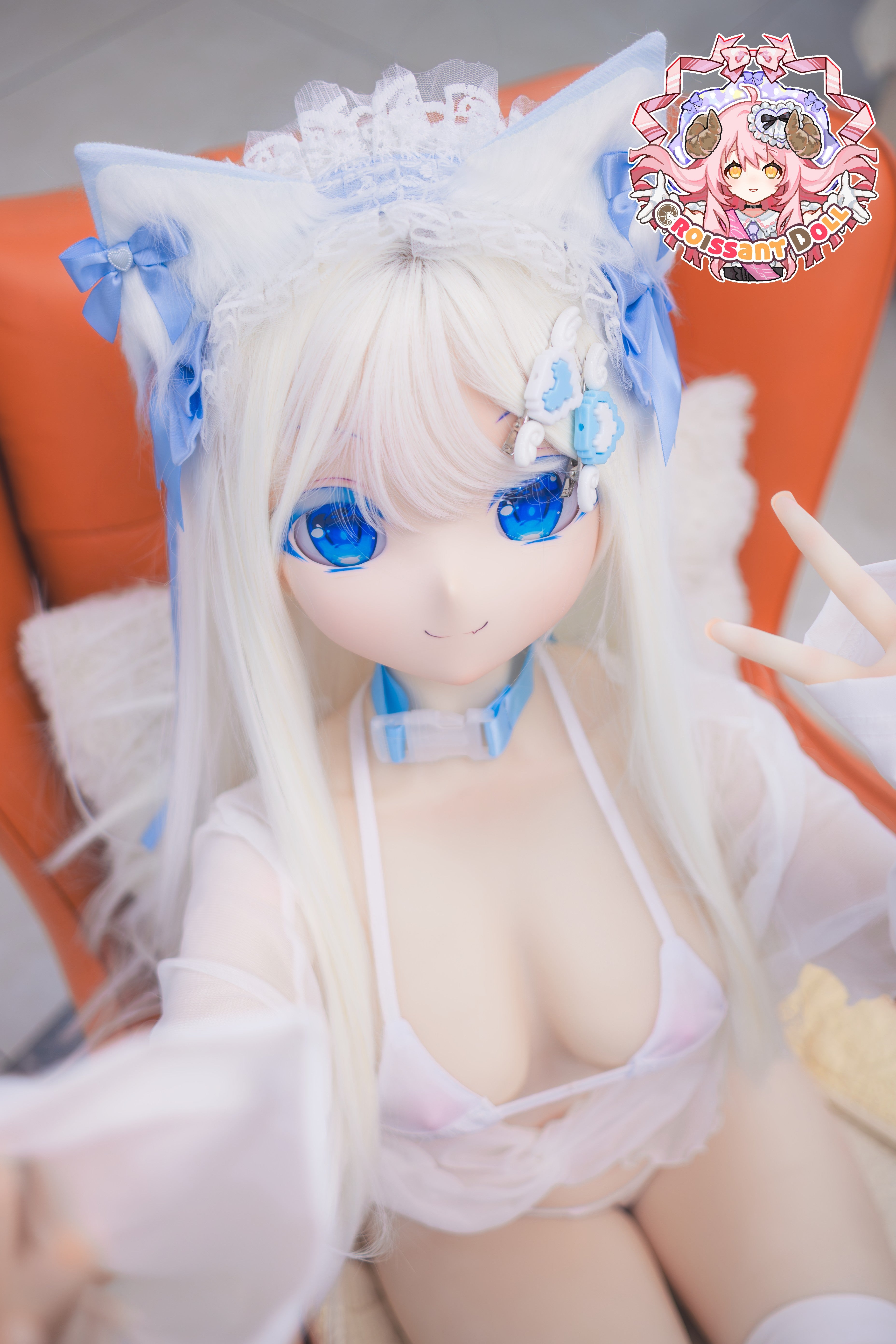 Croissant Doll #B04 155cm-plus Love Doll , Decal Makeup, Vinyl Head, Fair Skin, Cat Girl