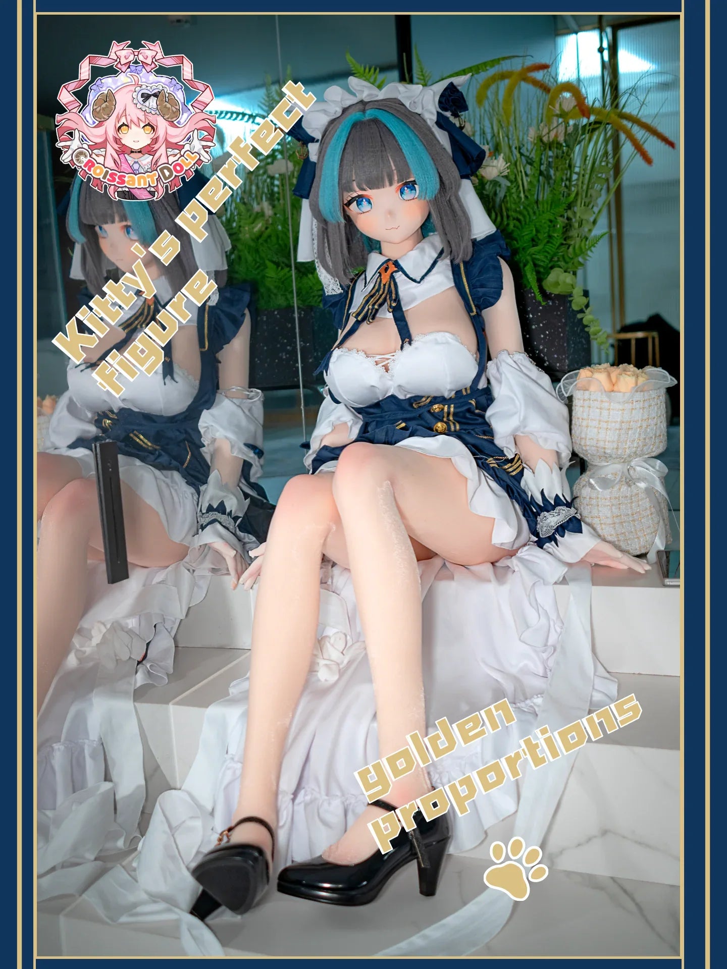 Croissant Doll #B03 165cm, Hand-painted Makeup, Vinyl Head, White Skin, Life-Size Cosplay Love Doll